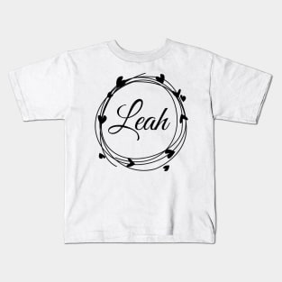 Leah name cute design Kids T-Shirt